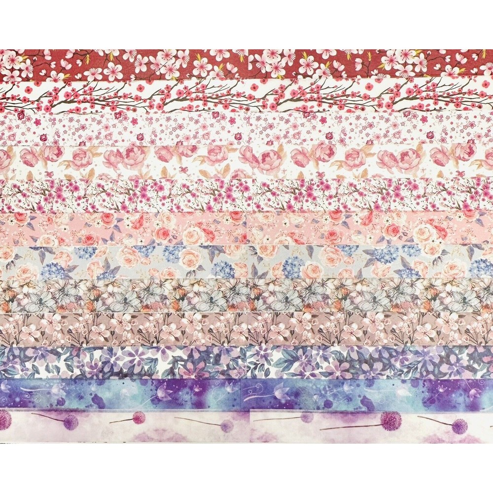 WASHI TAPE - 12 x Vintage Floral Tape for Sticker Photo Album Scrapbooking DIY